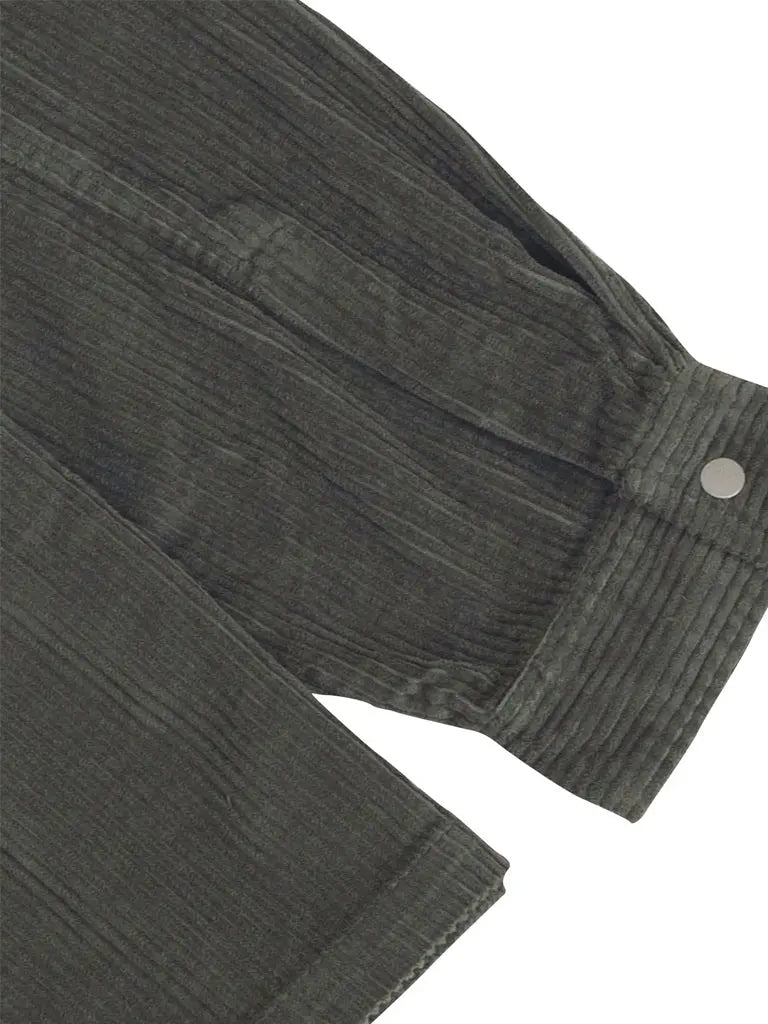 Patch Overshirt- Dark Sage Heavy Cord Folk