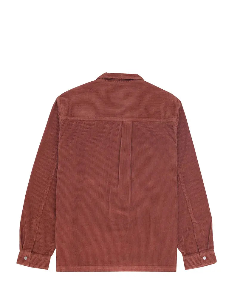 Patch Overshirt- Dark Rust Heavy Cord Folk