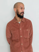 Patch Overshirt- Dark Rust Heavy Cord Folk