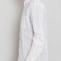 Relaxed Fit Shirt - Natural Crinkle Stripe - Eames NW