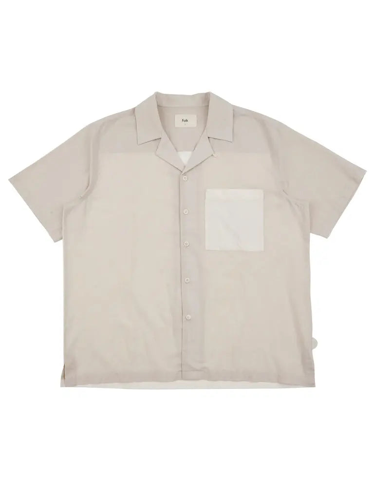 2 Tone Soft Collar Shirt- Chalk - Eames NW