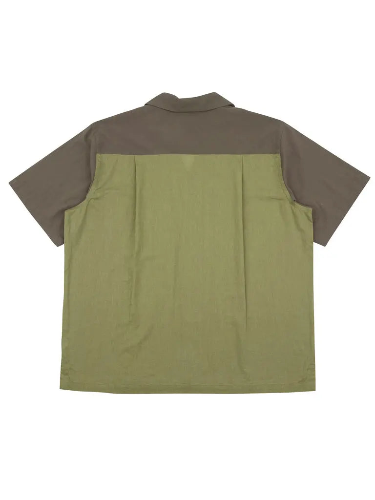 2 Tone Soft Collar Shirt- Olive