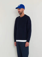 Drop Shoulder Crew - Navy Folk