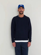 Drop Shoulder Crew - Navy Folk