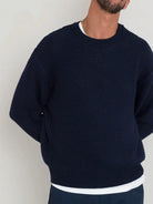 Drop Shoulder Crew - Navy Folk