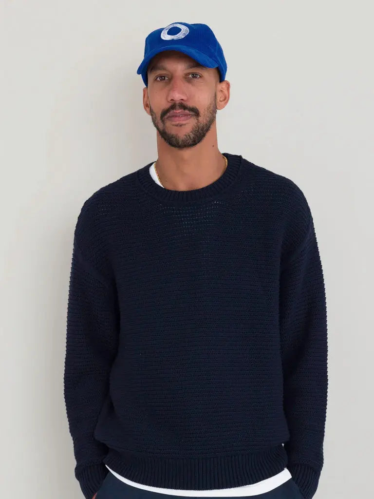 Drop Shoulder Crew - Navy Folk