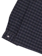 Patch Overshirt- Navy Crinkle Check Folk