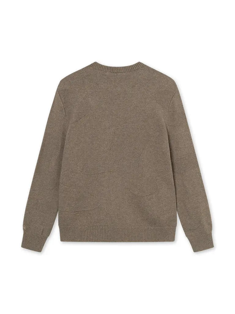 Relaxed Jacquard Knit- Stone Forét