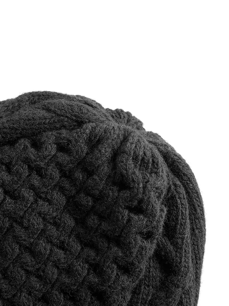 Hybrid Cable Beanie- Black Forét