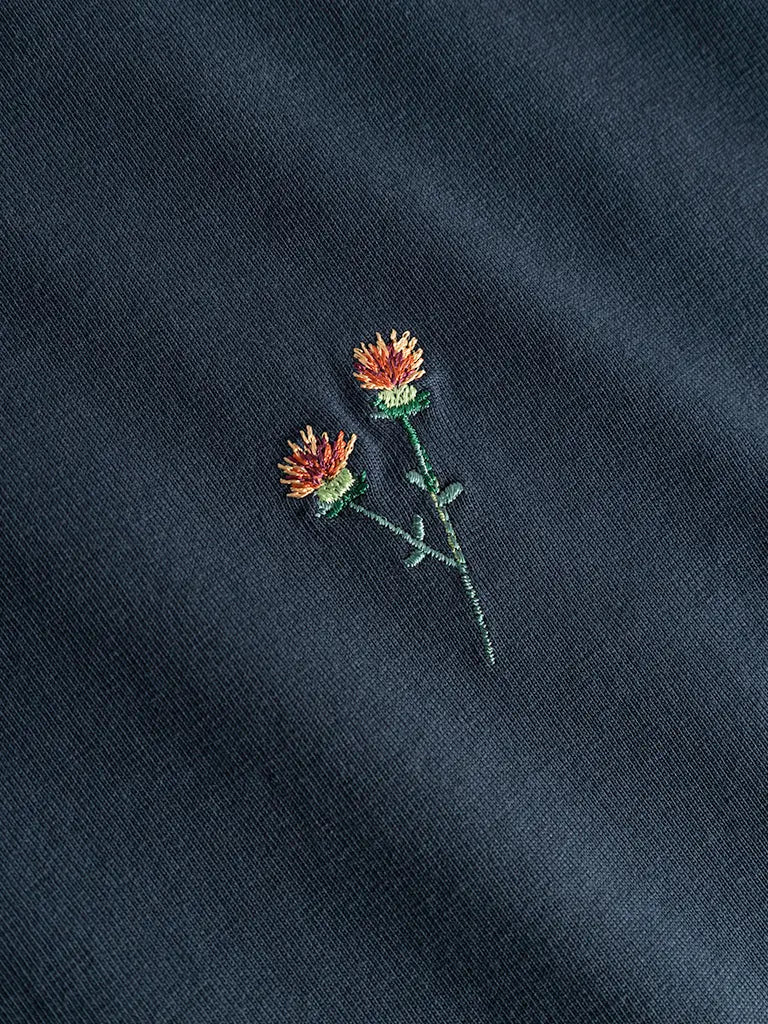 Flower T-Shirt- Navy Forét