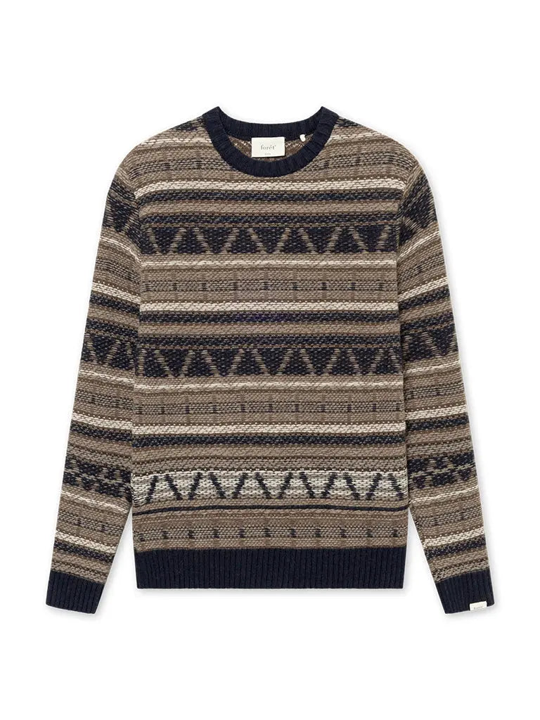 Cone Jacquard Knit- Navy Forét