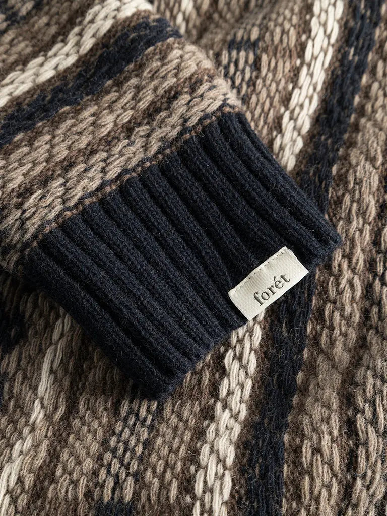 Cone Jacquard Knit- Navy Forét