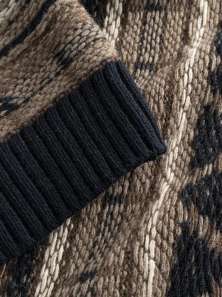 Cone Jacquard Knit- Navy Forét