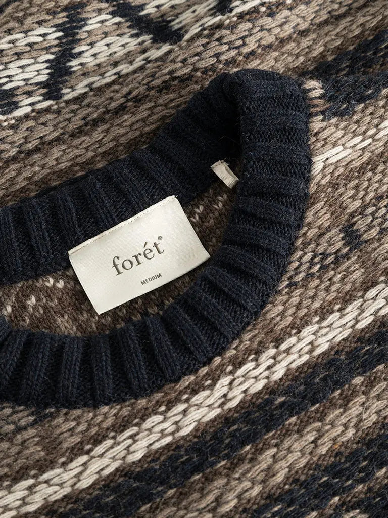 Cone Jacquard Knit- Navy Forét