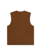 Aura Sherpa Fleece Vest- Brown - Eames NW