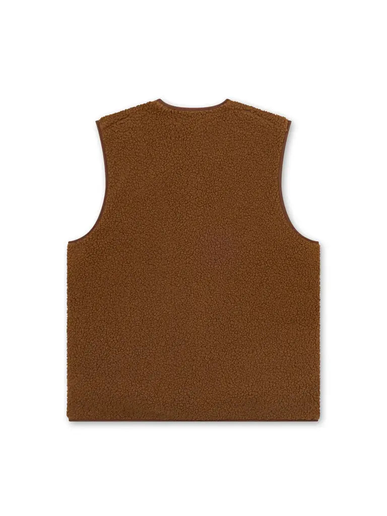 Aura Sherpa Fleece Vest- Brown - Eames NW