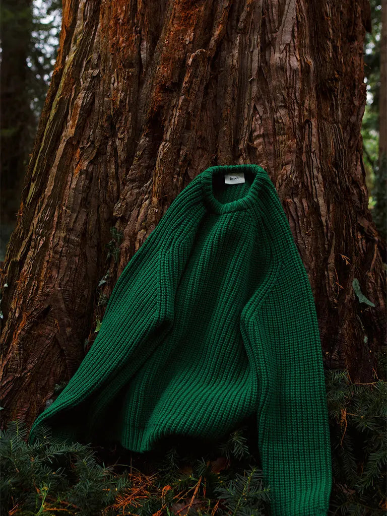 Trip Chunky Rib Knit- Green Forét