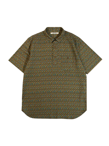 Granton Shirt- Olive Thistle Print