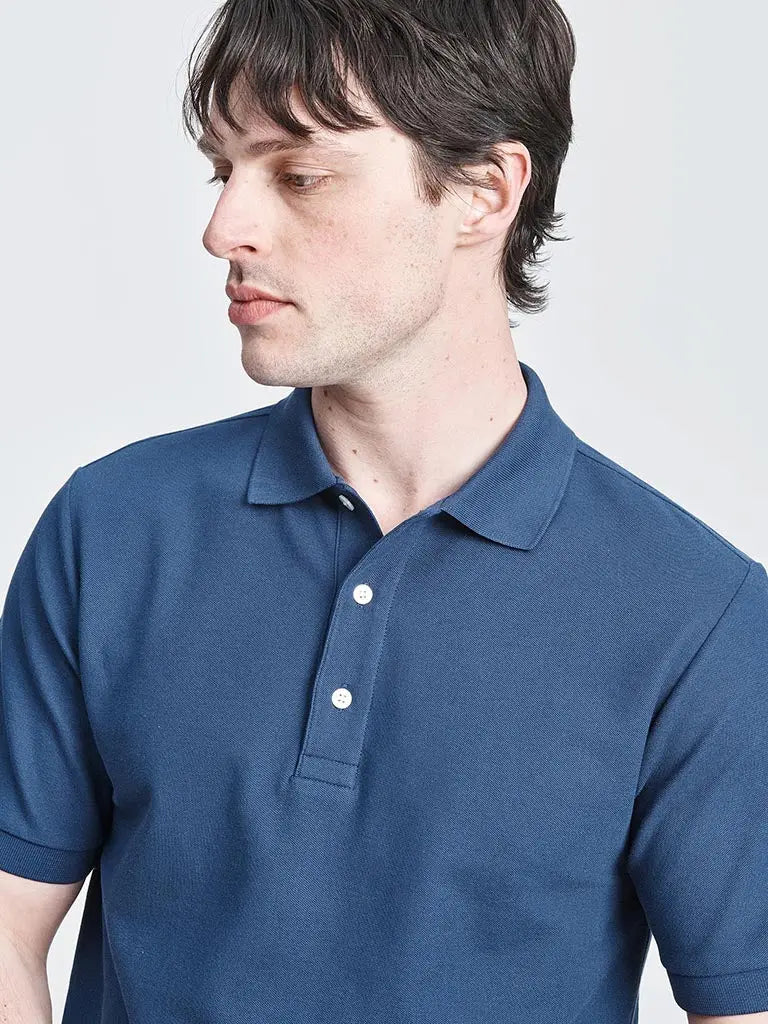 Pique Polo- Marine Blue håndværk