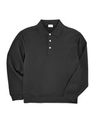 Relaxed Polo Sweatshirt- Carbon Black håndværk