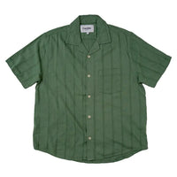 Striped Seersucker Shirt- Green