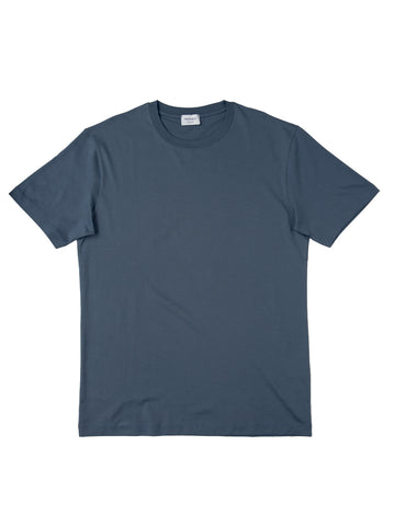 Crew Neck T Shirt- Slate Blue