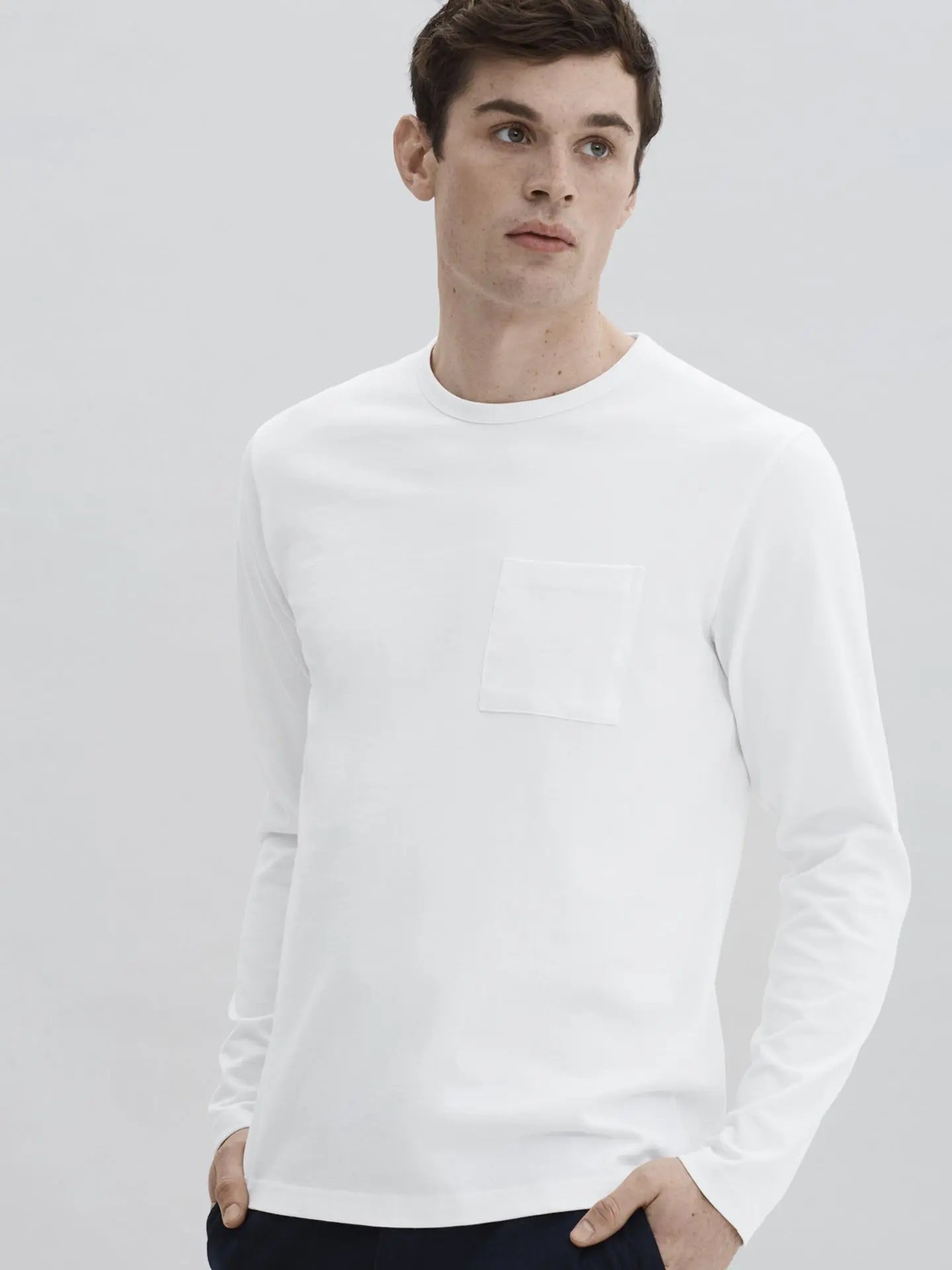 Heavyweight L/S Tee- White - Eames NW