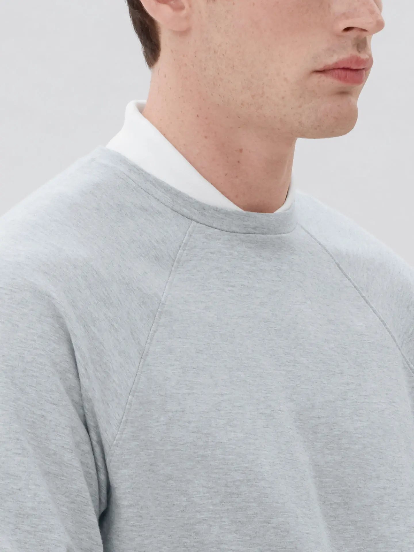 Flex Raglan Sweatshirt- Grey Melange - Eames NW