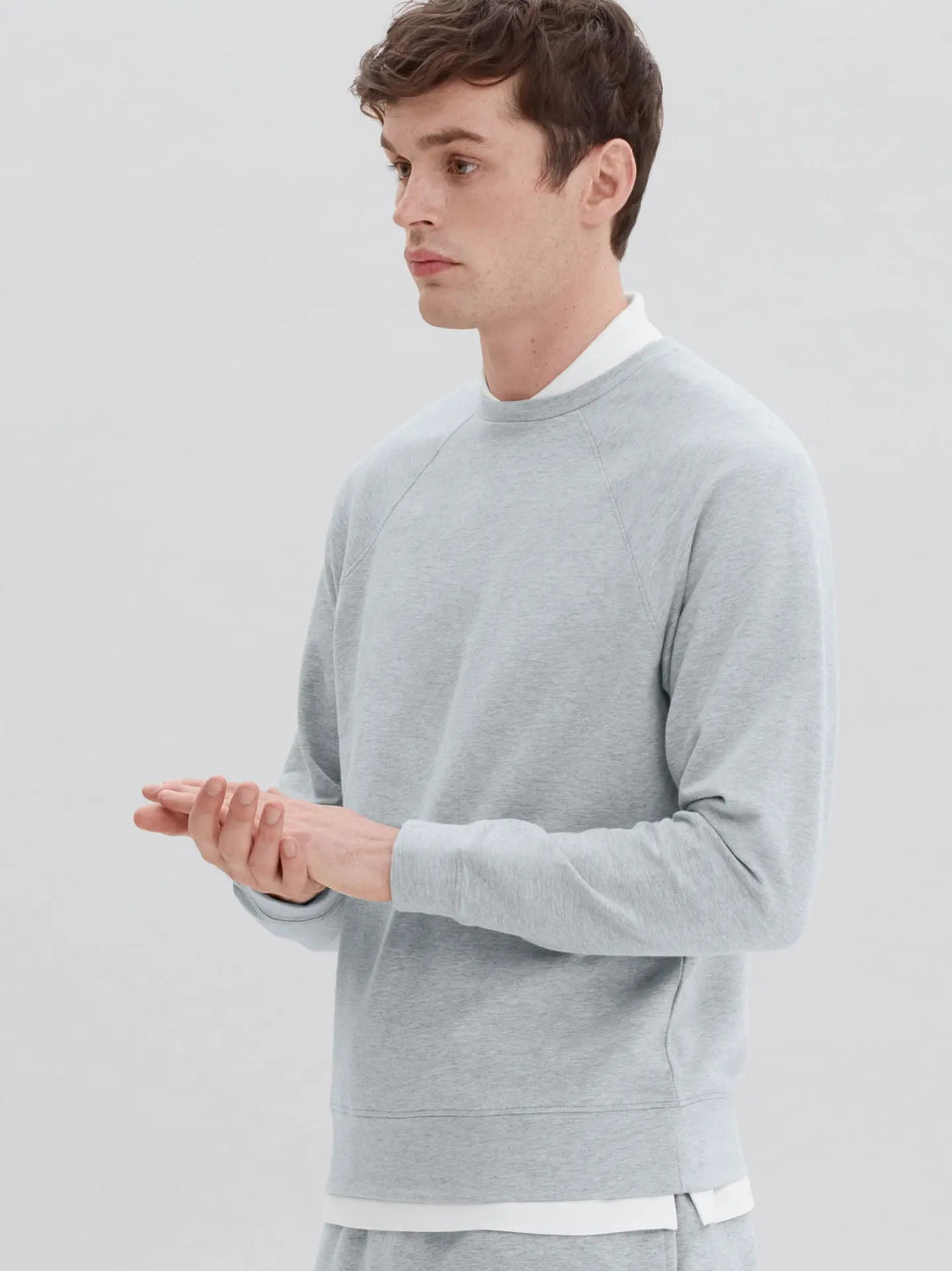 Flex Raglan Sweatshirt- Grey Melange