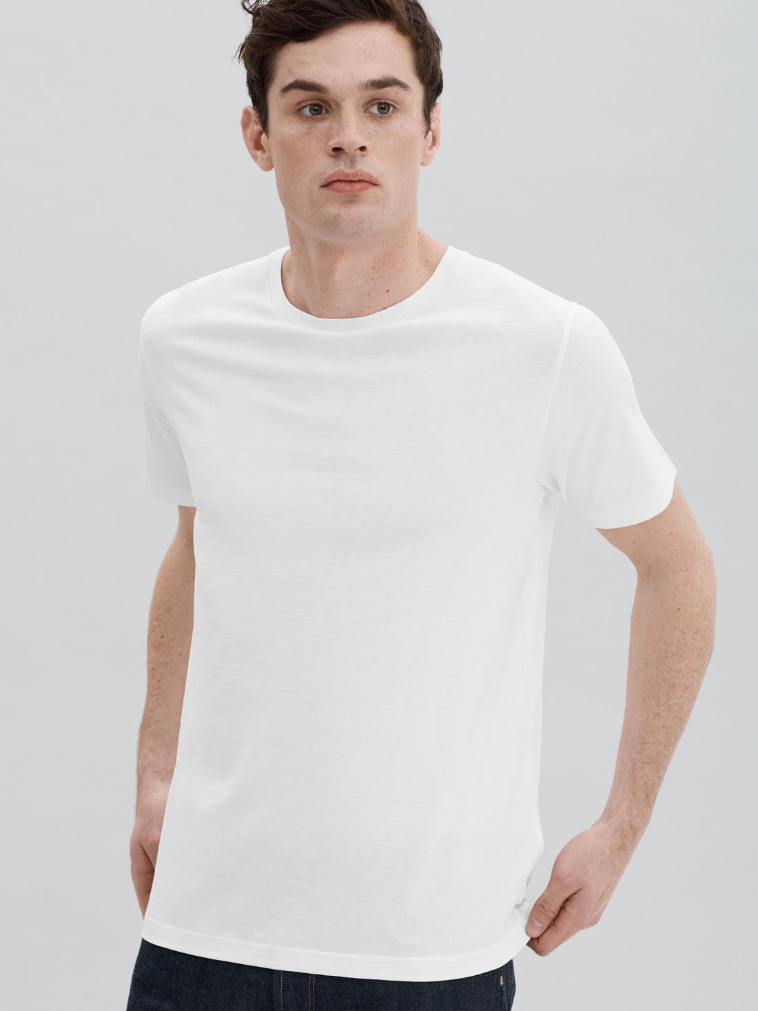 Crew Neck T Shirt- White