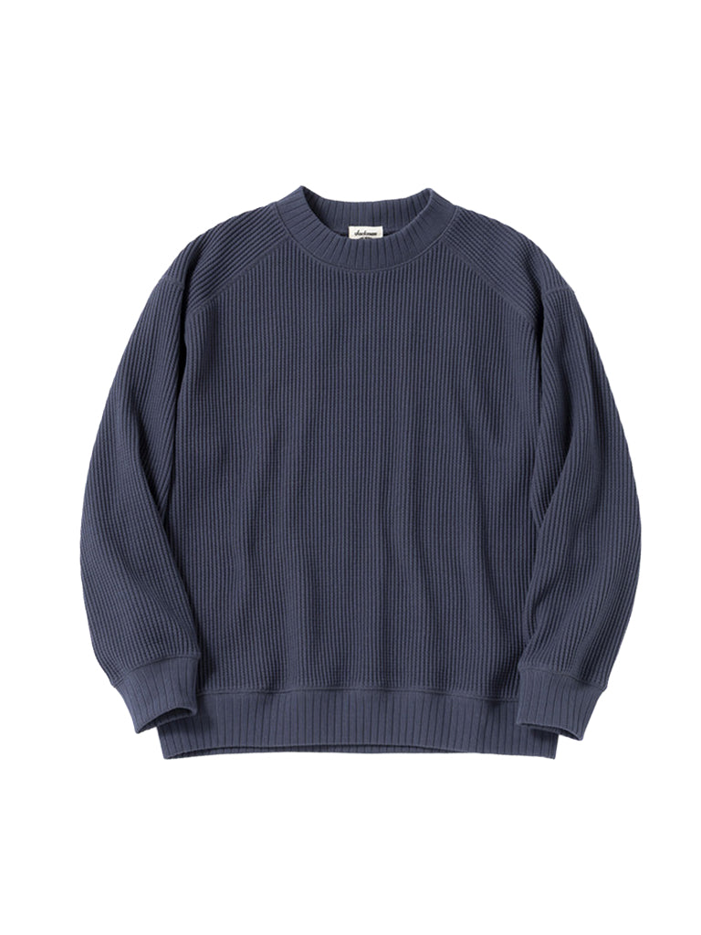 Waffle Midneck- Retro Navy Jackman Sweaters