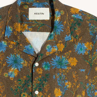 Crammond Shirt- Olive Thistle Print - Eames NW