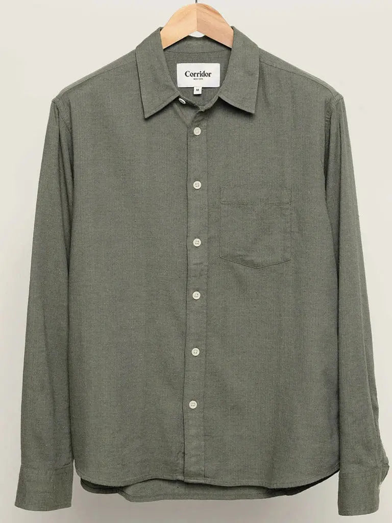 Lyocell Flannel- Army - Eames NW