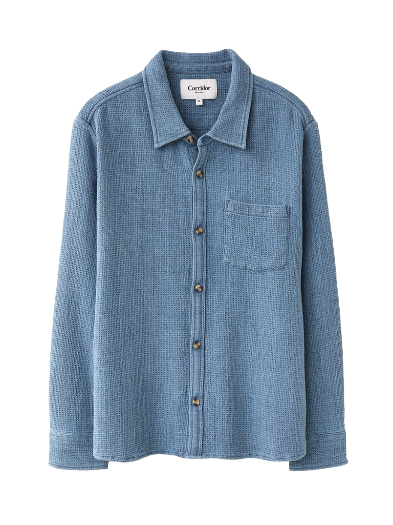 Waffle LS Shirt- Indigo Corridor Shirts