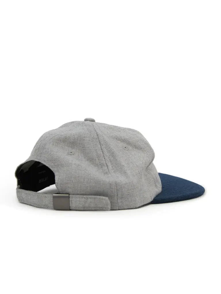 Tone Wool Surge 6 Panel Cap- Grey/Deep Blue - Eames NW