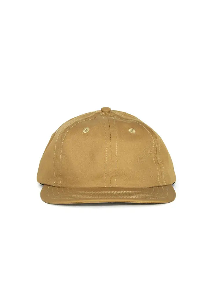 6 Panel Japanese Cotton Nylon Cap- Khaki - Eames NW