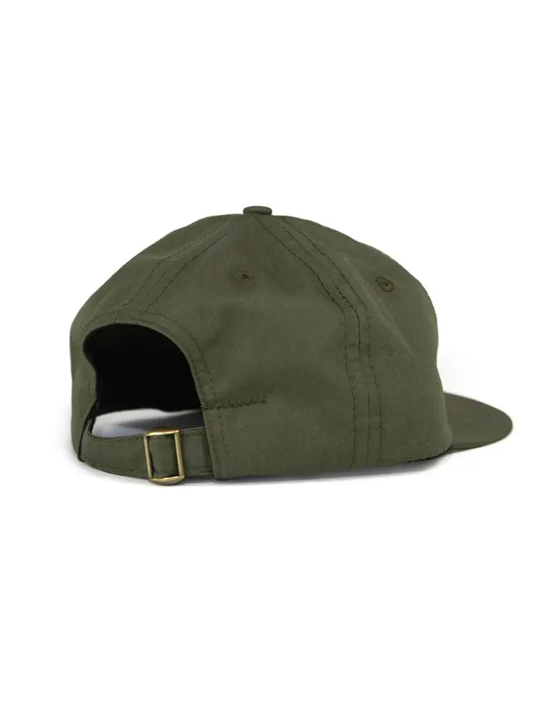 6 Panel Japanese Cotton Nylon Cap- Olive - Eames NW