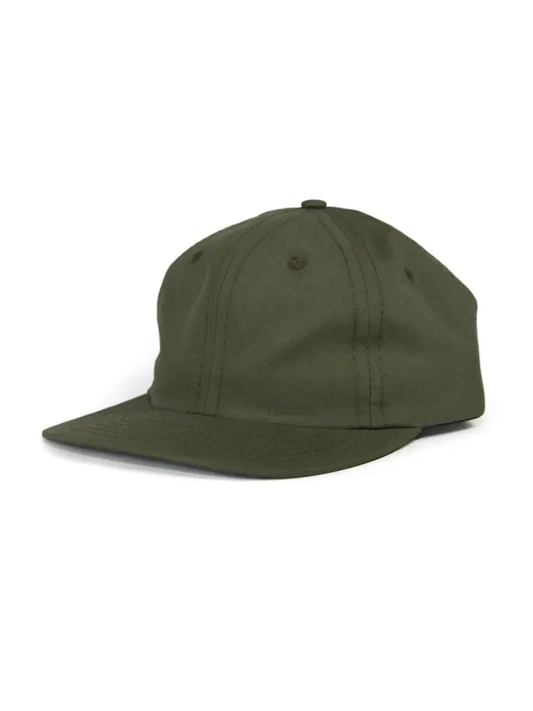 6 Panel Japanese Cotton Nylon Cap- Olive - Eames NW