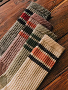 Merino Activity Socks- Tan/Rust - Eames NW