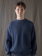 Waffle Midneck- Retro Navy Jackman Sweaters
