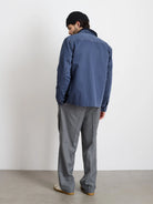 Work Jacket in Cotton Herringbone- Strom Blue Alex Mill