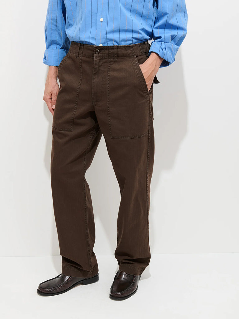Field Pant Herringbone- Espresso Alex Mill Pants