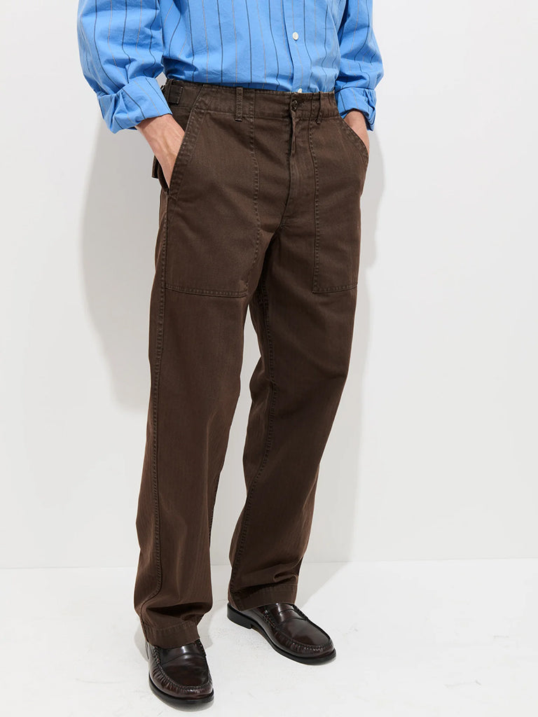 Field Pant Herringbone- Espresso Alex Mill Pants