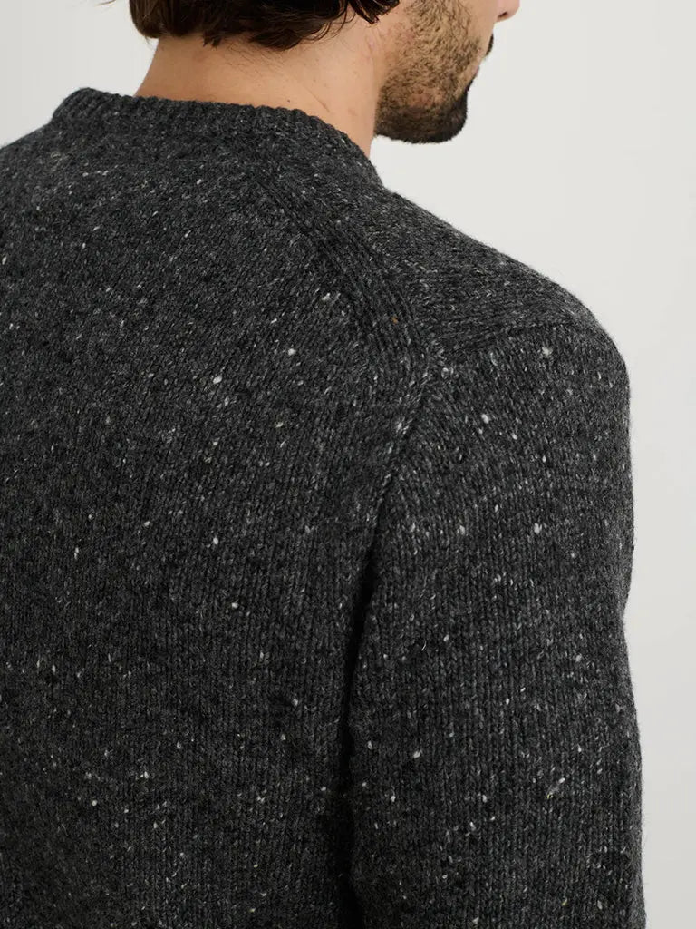 Donegal Crewneck Sweater-Charcoal Alex Mill