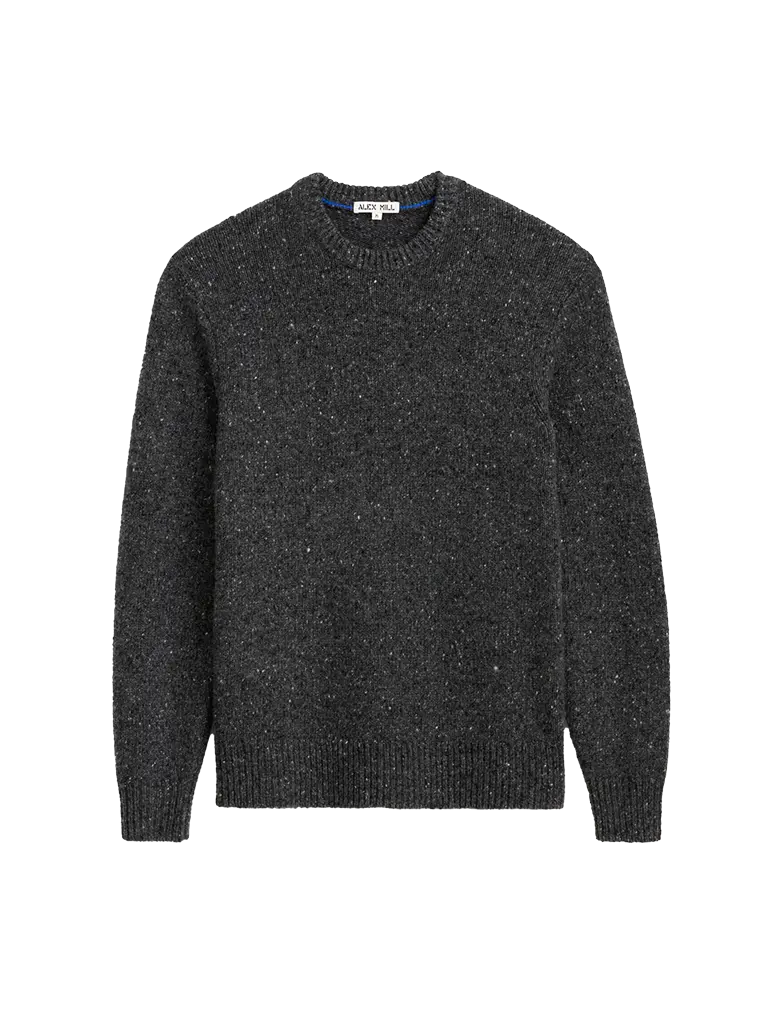 Donegal Crewneck Sweater-Charcoal Alex Mill