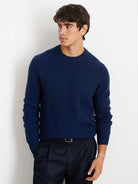 Jordan Sweater in Washed Cashmere- Heather Navy Alex Mill