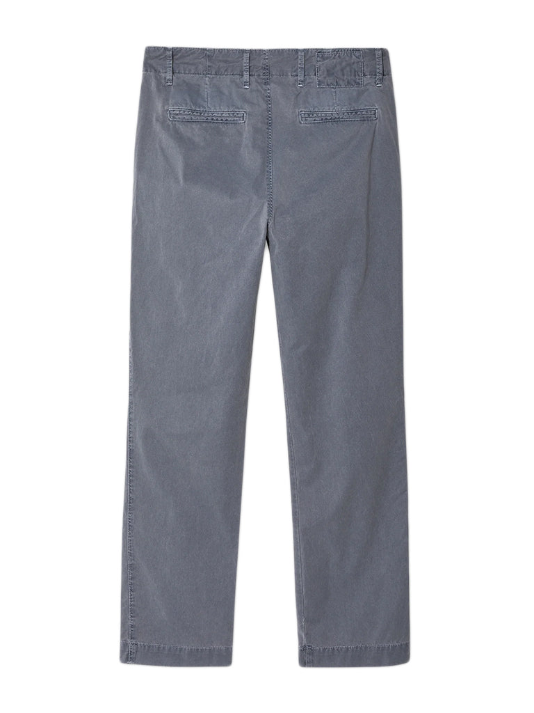 Distressed Button Fly Chino- Marine