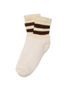 Mono Stripe Quarter Crew- Brown American Trench Socks