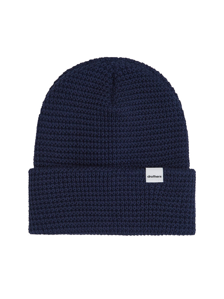 Organic Cotton Waffle Knit Beanie- Navy Druthers Hats