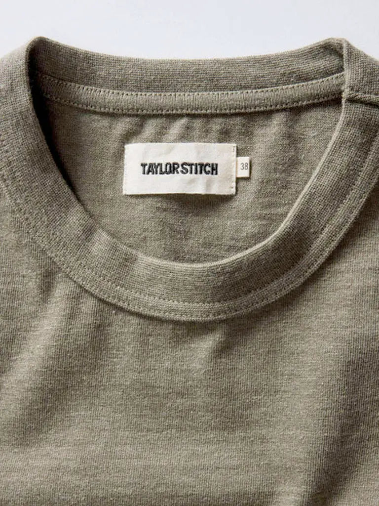 Organic Cotton Shop Tee- Army Twist Taylor Stitch